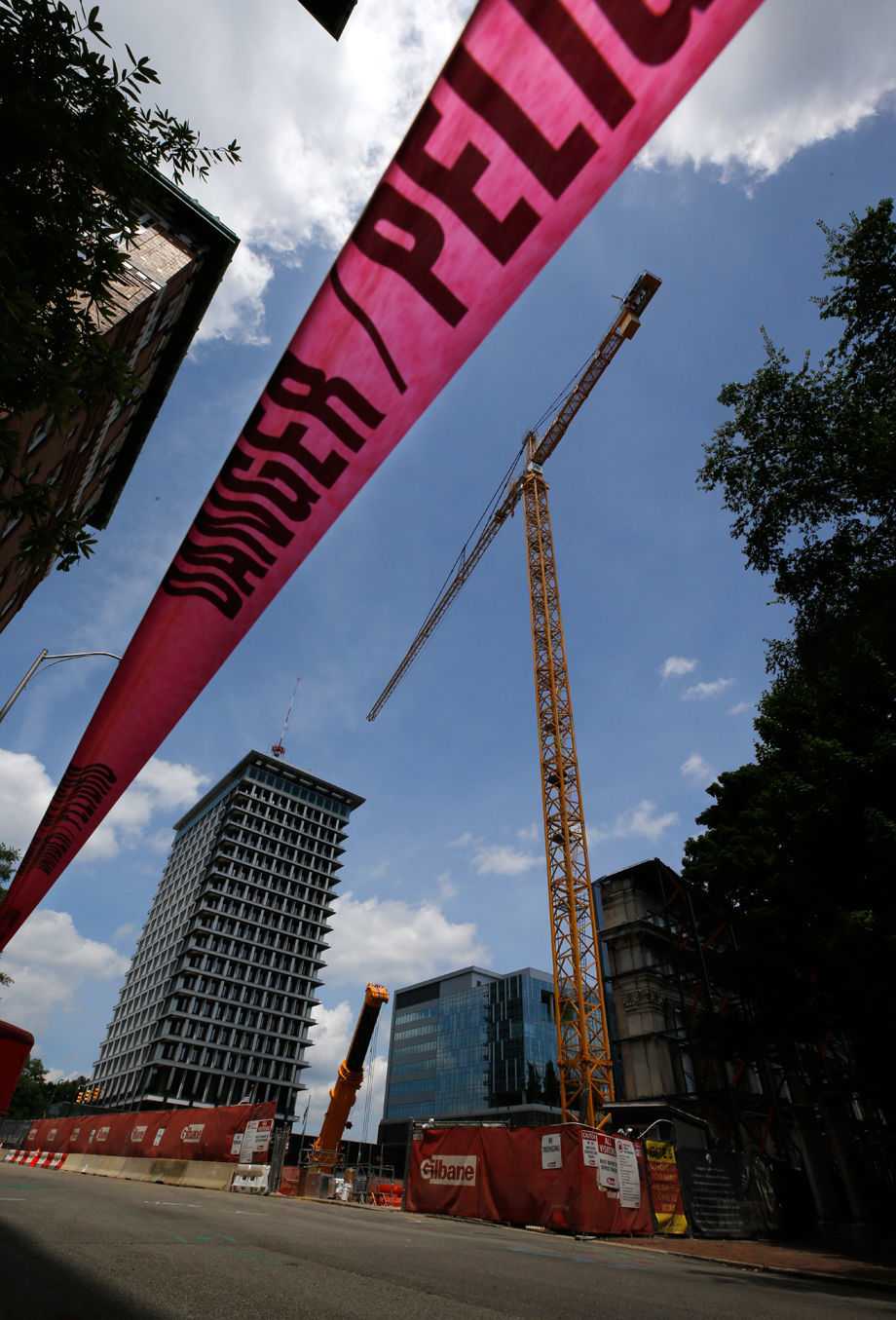 Downtown crane Monday